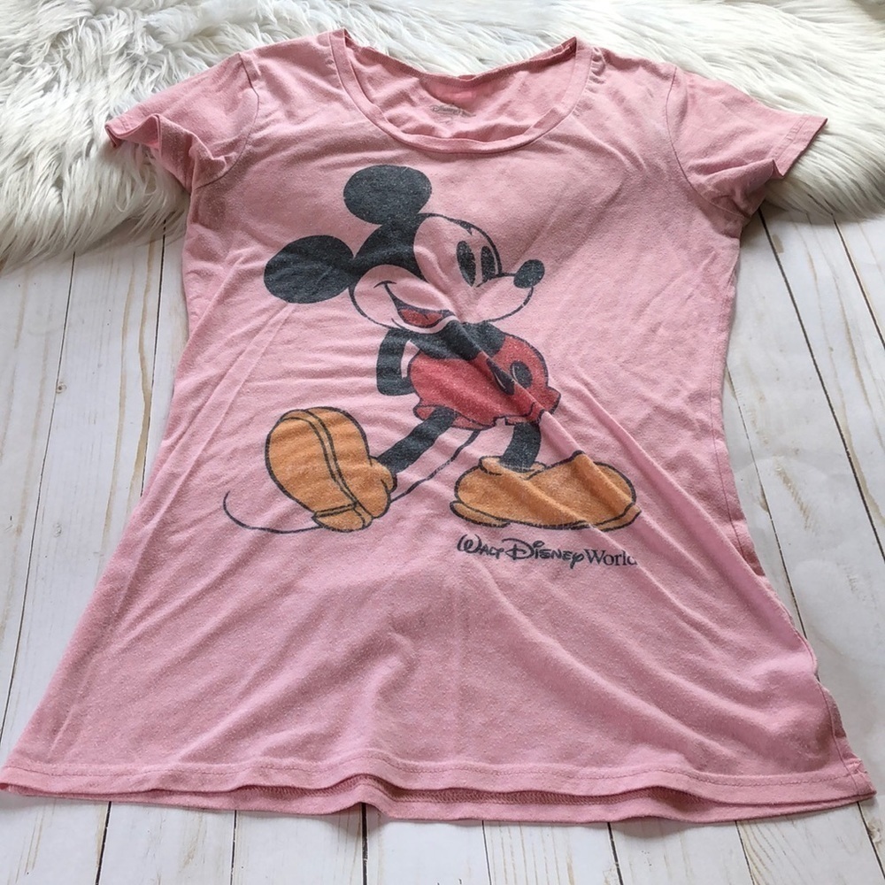 Mickey Mouse pink tee size small